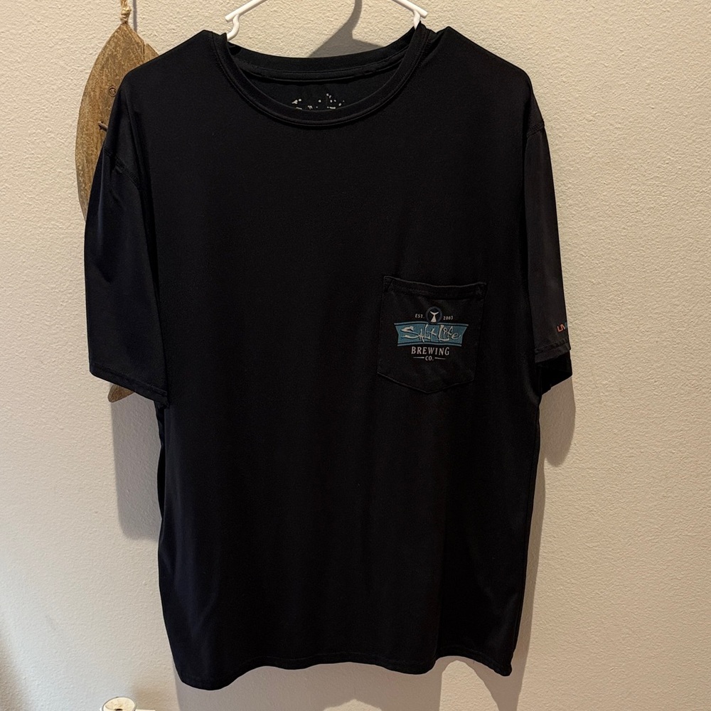 Salt Life Black Short Sleeve Tee with Pocket